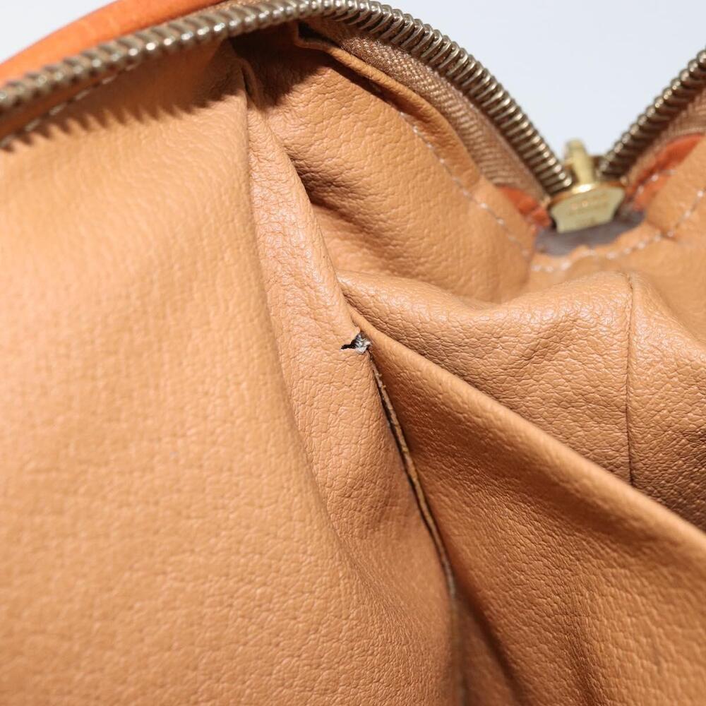 CELINE Macadam Canvas Clutch Bag PVC Leather Brown Gold Auth 162022 - Picture 11 of 16